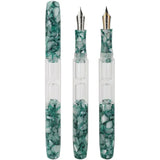 PENBBS 469 Transparent Resin Fountain Pen Double-Nib Ink