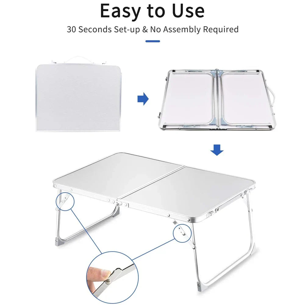 Folding Laptop Desk, Portable Foldable Camping Table, Mini