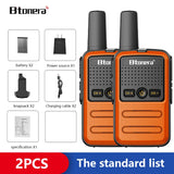 Btoera 2 Pcs Mini Walkie Talkie PMR 446