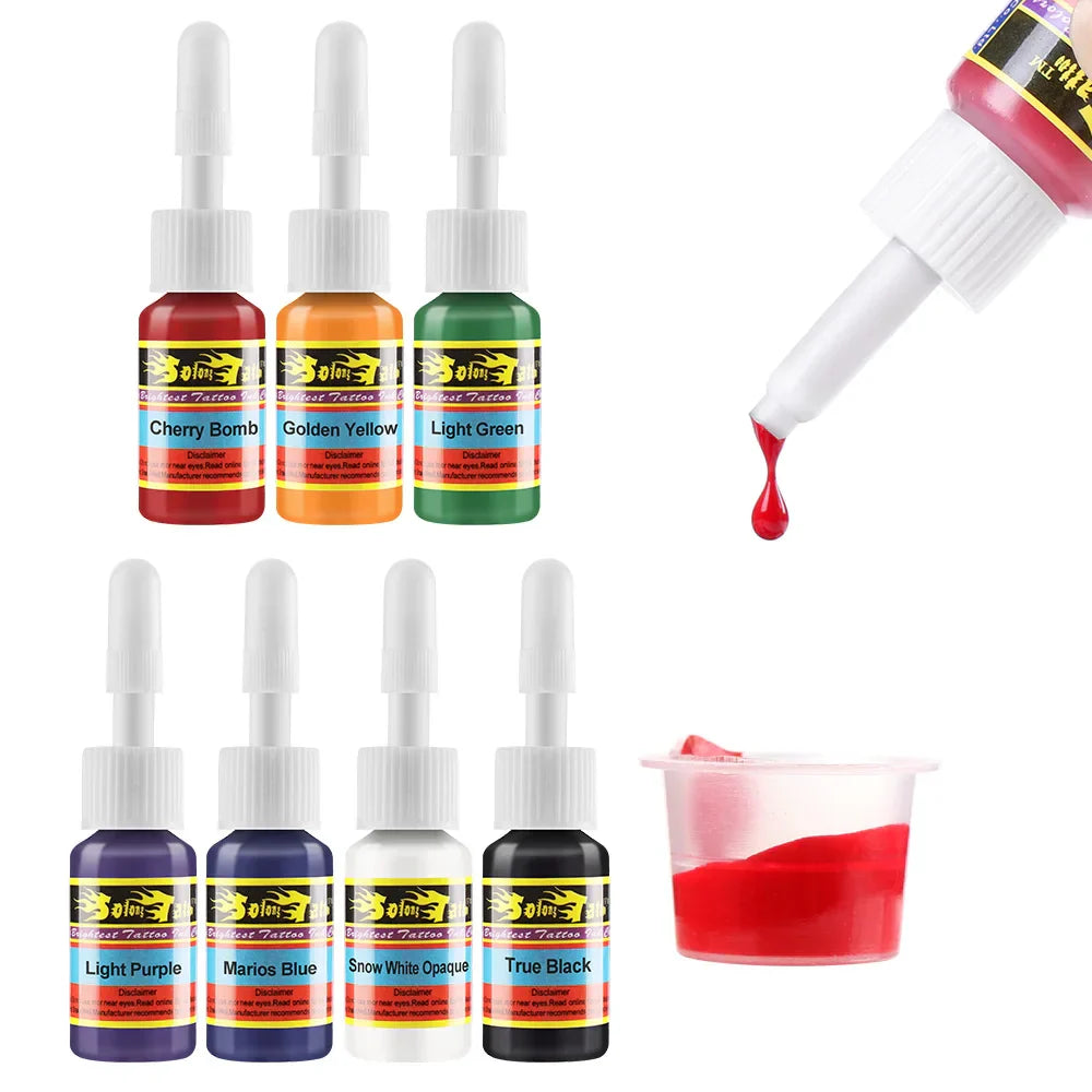 STIGMA 7 Colors 5ML/Bottle Professional Tattoo Pigment Ink