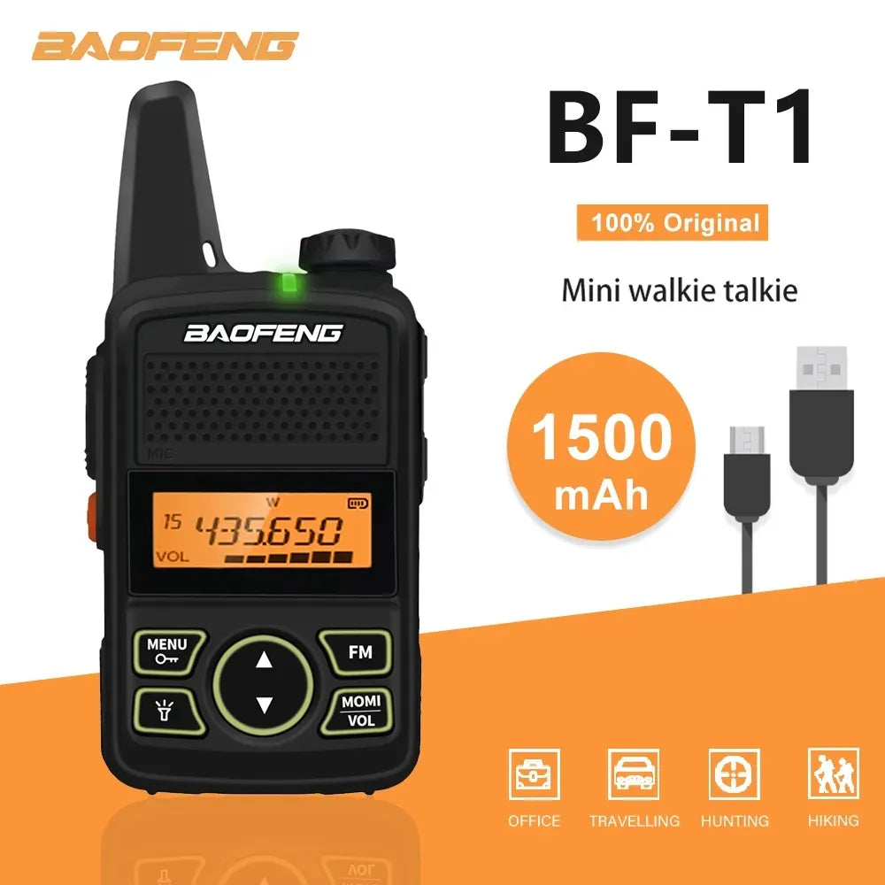 Baofeng Mini Walkie Talkie BF-T1 UHF 400-470MHz Portable