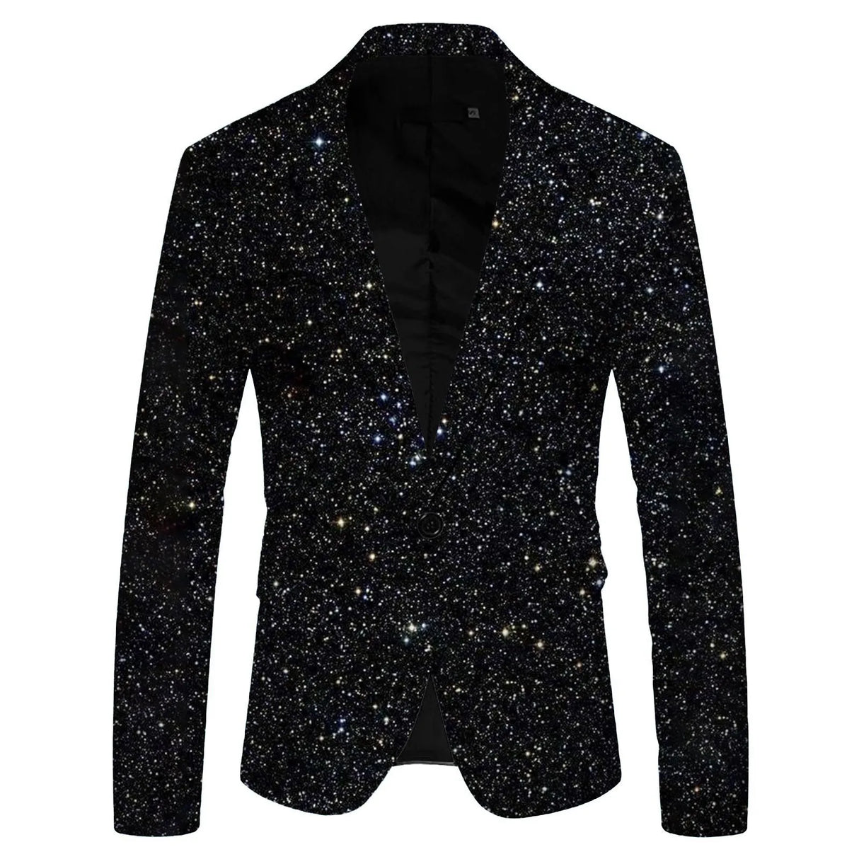 Shiny Gold Sequin Glitter Embellished Blazer Jacket Men