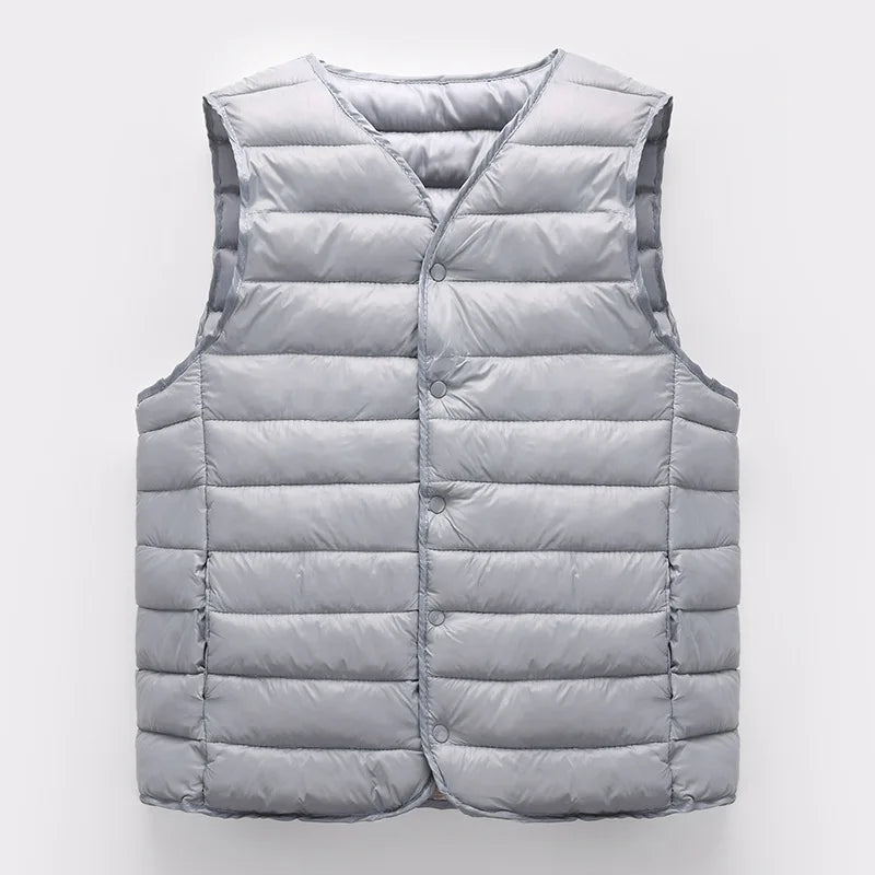 2023 Autumn Winter Men Warm Vest Jacket Male