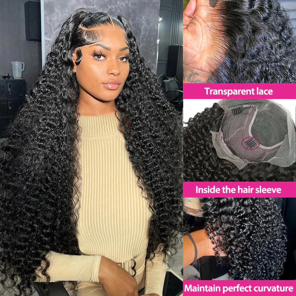 250% Loose Deep Wave Transparent 40-44 Inch 13x6