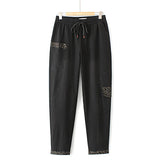 Plus Size Jeans Womens Clothing Fall Letter Print