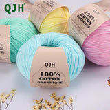 QJH 100% Cotton Yarn, Cotton Baby Sport Weight