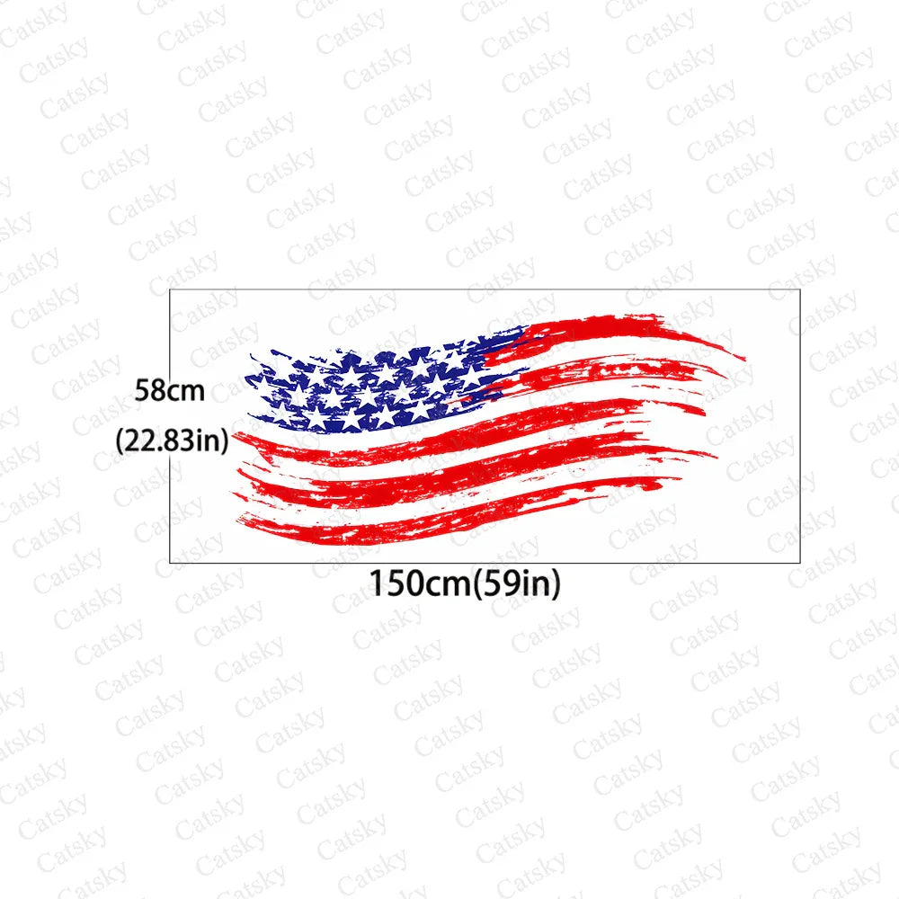 American Flag Vinyl Car Side Sticker