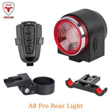 Bicycle Rear Lamp Braking Light Burglary Alarm Remote
