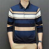 New Men's Casual Long Sleeve Polo Shirt Fashion