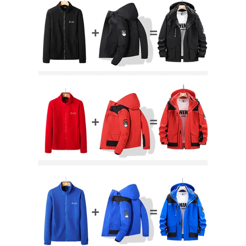 Plus Size 8xl Outdoor Waterproof Men's Two-pieces Sets