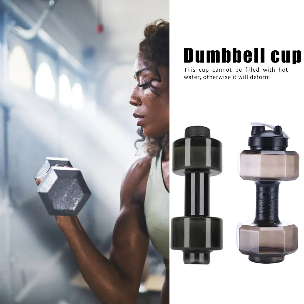 Camping Water Bottle Cycling Sport PET Dumbbell Shape