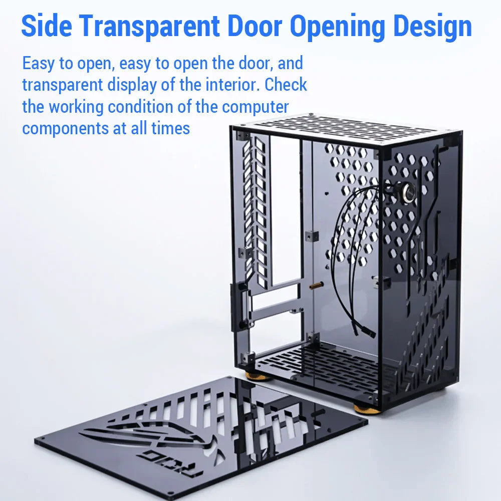 Mini Portable Small Computer Case Plexiglass Shell Compact