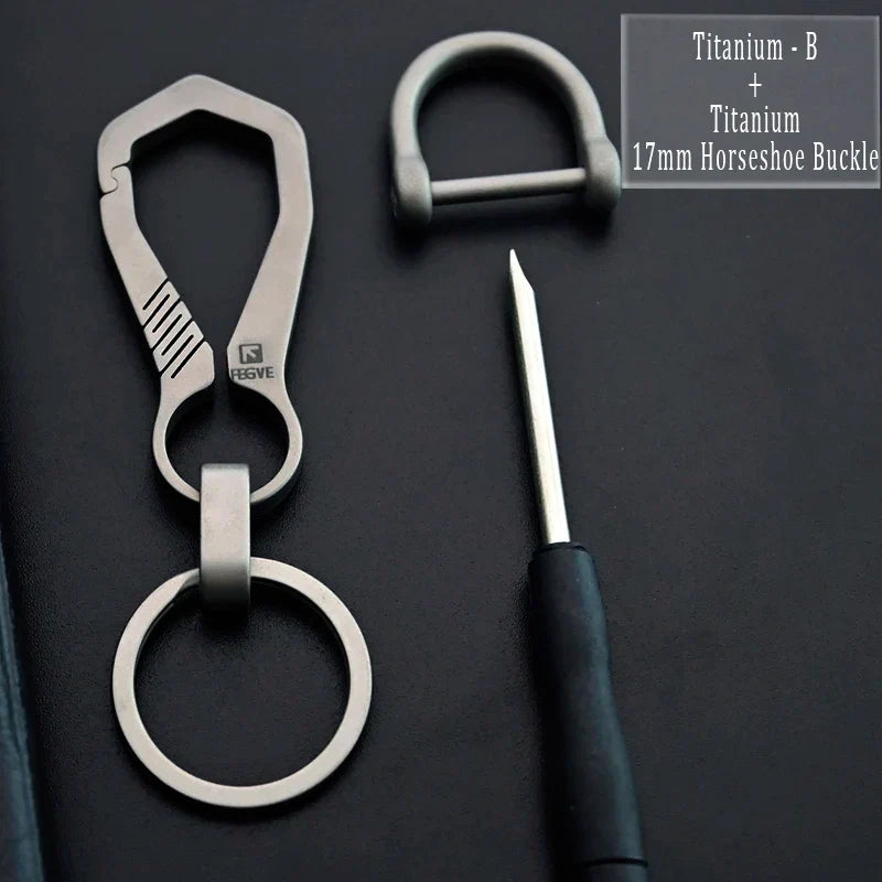 HighEnd Titanium Keychain Luxury Men Car Key Chain