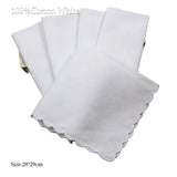 5Pcs/lot Solid lace cotton Lady Handkerchiefs Women girl