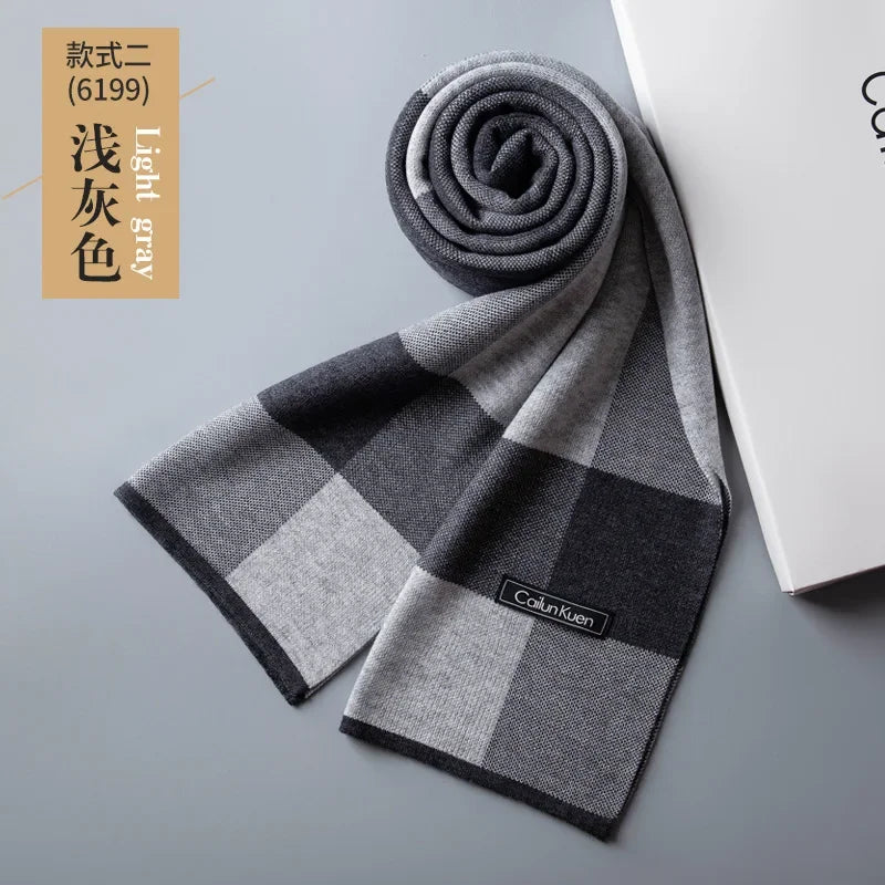 Fashion Classic Business Scarf Men Wool Scarf Soft