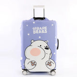 Luggage Protective Cover Bear Pattern Suitcase Dustproof Cover