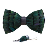 Feather Brooch Bow Tie For Men Women Officiating