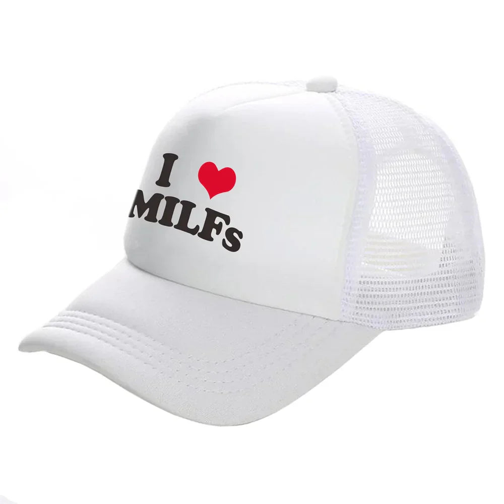 I Love MILFS Trucker Caps Men Funny Humor