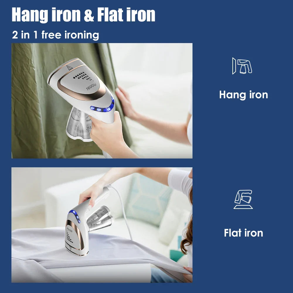 Steam Iron Garment Steamer Handheld Steamer 1600W Travel