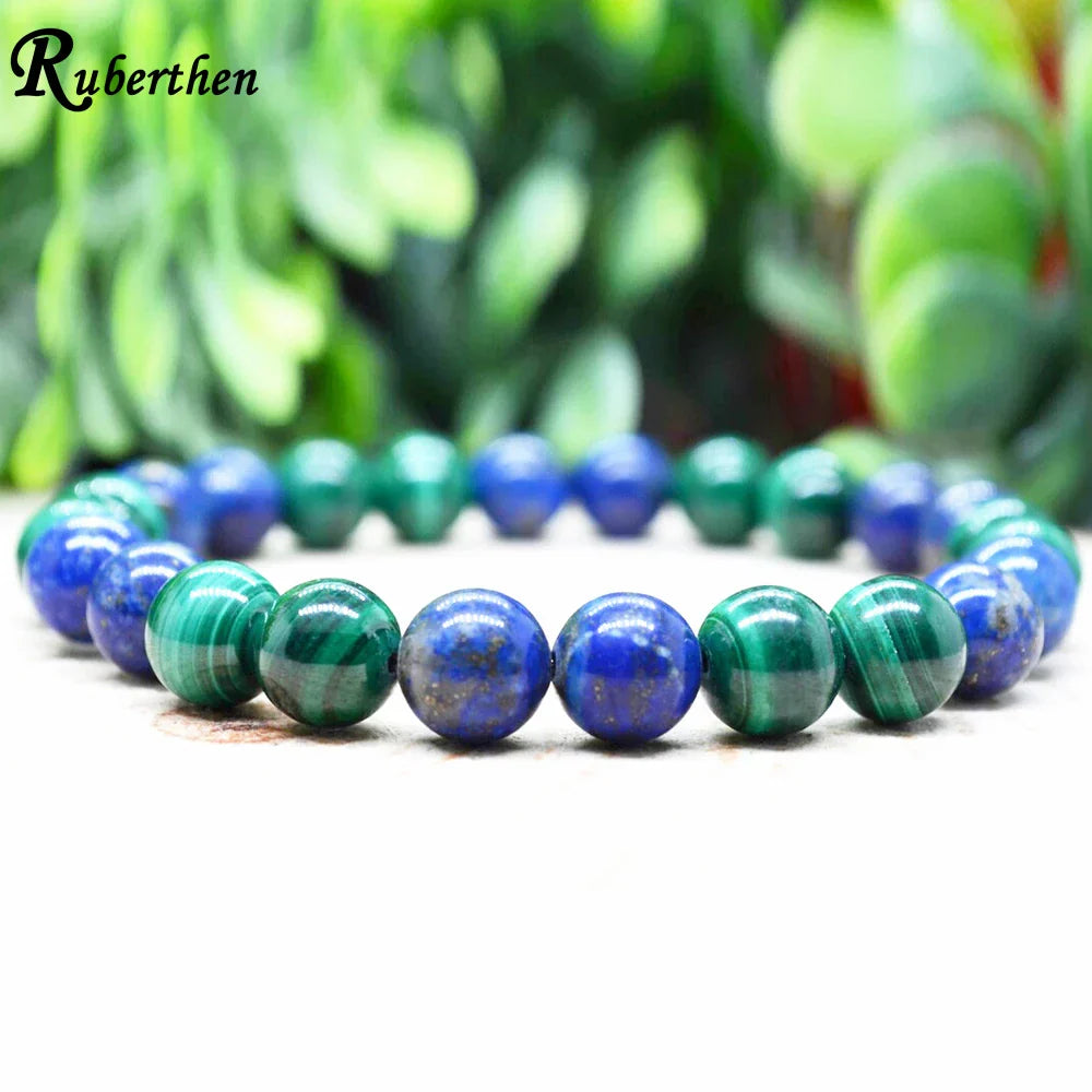 Ruberthen 8 MM Natural AAA Grade Malachite Lapis