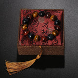 Original Lightning 6-16mm colorful Tiger Eyes Beads Bracelet