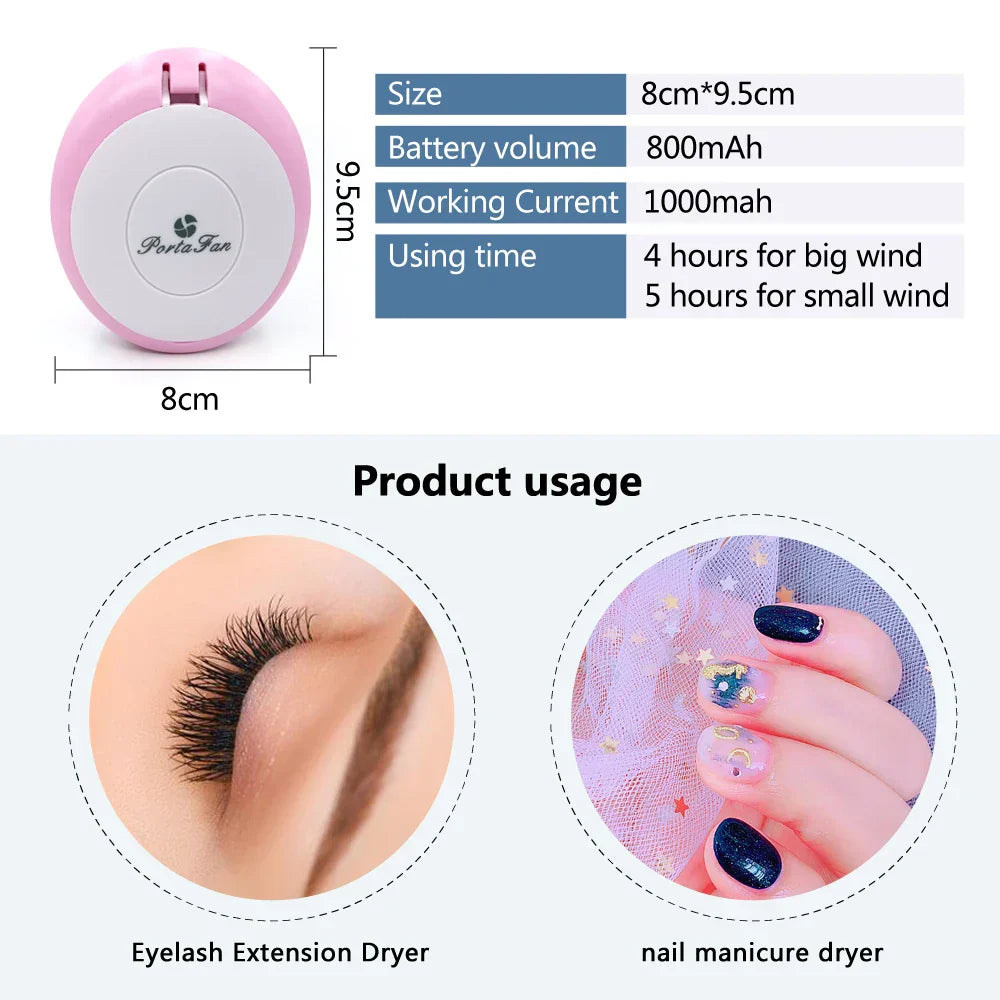 False Eyelashes Eyelash Dryer Mini USB Fan Air