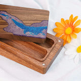 Wooden Dice Storage Box, Rectangle Dice Case, High