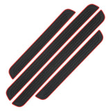 4pcs Rubber Car Door Sill Scuff Covers Black