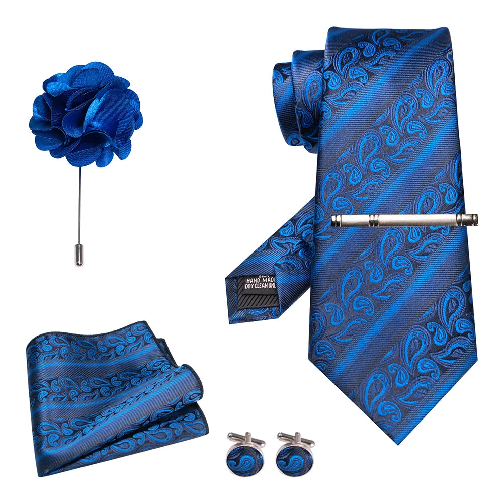 EASTEPIC 8 cm Red Blue Plaid Tie Paisley