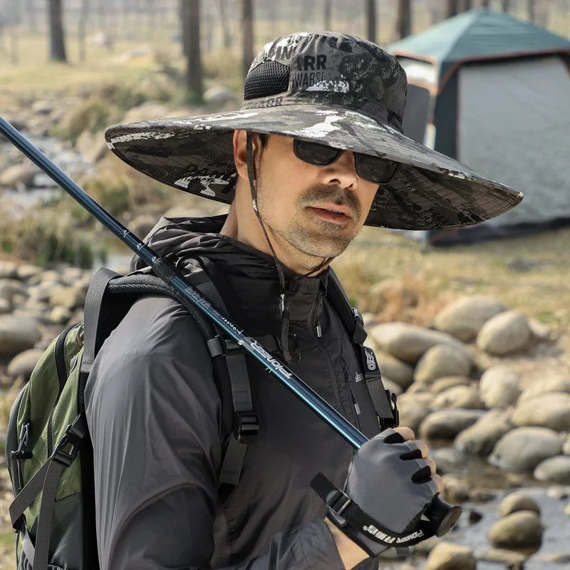 Big Head Size Fishing Hat for Men's Summer