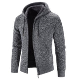 Mens Autumn Winter Warm Thick Fur Lined Hooded