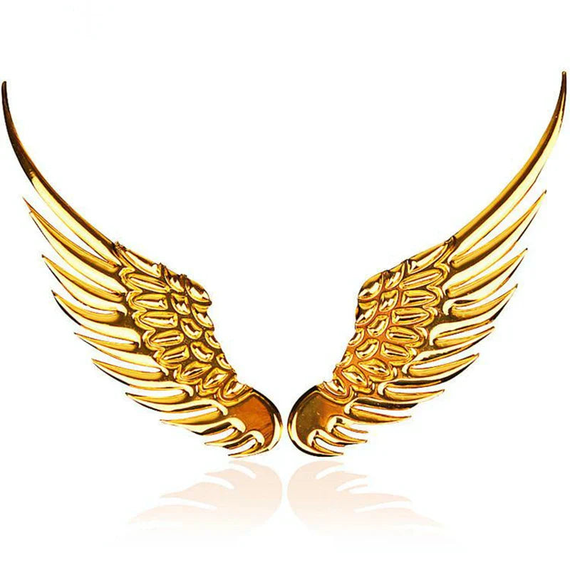 Car Auto Sticker 3D Stereo Metal Angel Wing