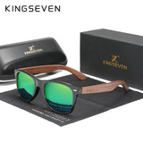 KINGSEVEN Women‘s Walnut Sunglasses Wood Polarized Men's Glasses Handmade UV400 Eye Protection Glasses Classical Driving Eyewear