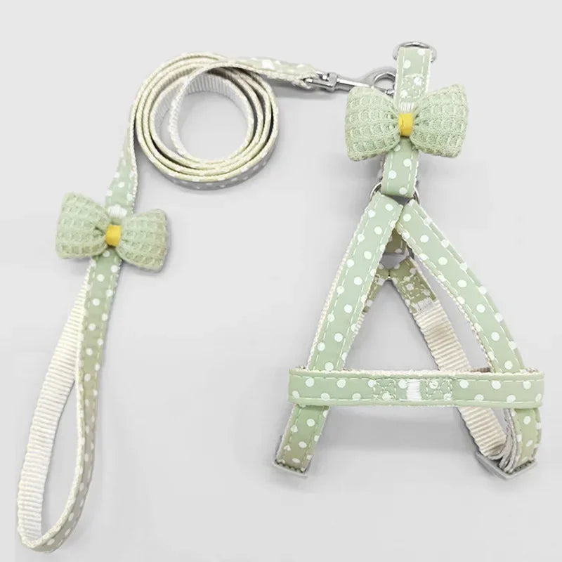 Dog Harness with 1.2m Traction Leash Adjustable Collars