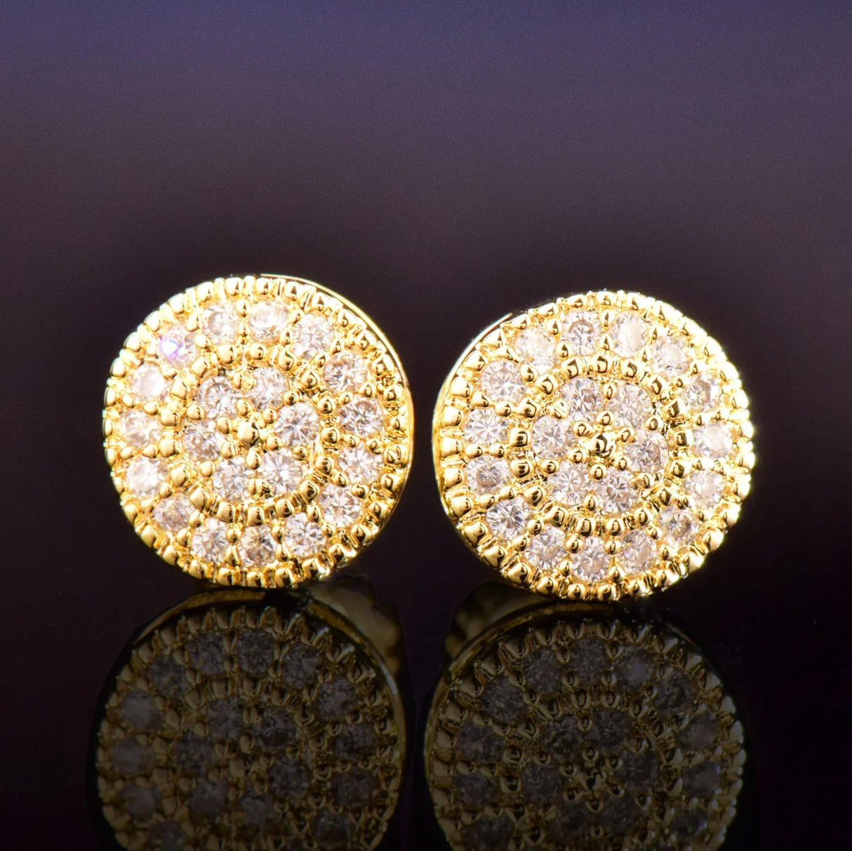 CUC 8MM Round Shaped Screw Back Stud Earring