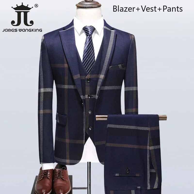 S-5XL ( Blazer + Vest + Pants )