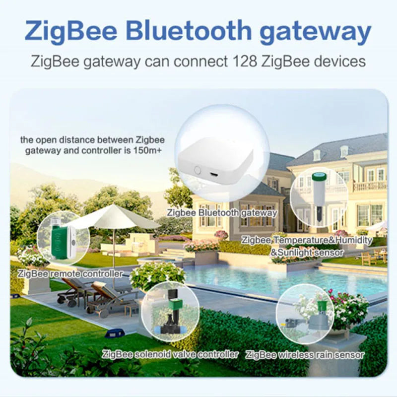 Tuya Smart Zigbee Automatic Irrigation Sets Rain /Snow