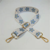 Fashion Bag Strap Adjustable Nylon Flowers Embroidered Colored