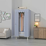 LEEGOHOME Cloth Furniture Wardrobe Closet Dresser Gray 62/105/130/145/170/205/250x45x170CM