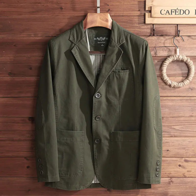 2023 New Men's Blazer Jacket Cotton Spring Autumn
