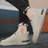 Elastic Shoes for Men Trend Casual Brand Leather