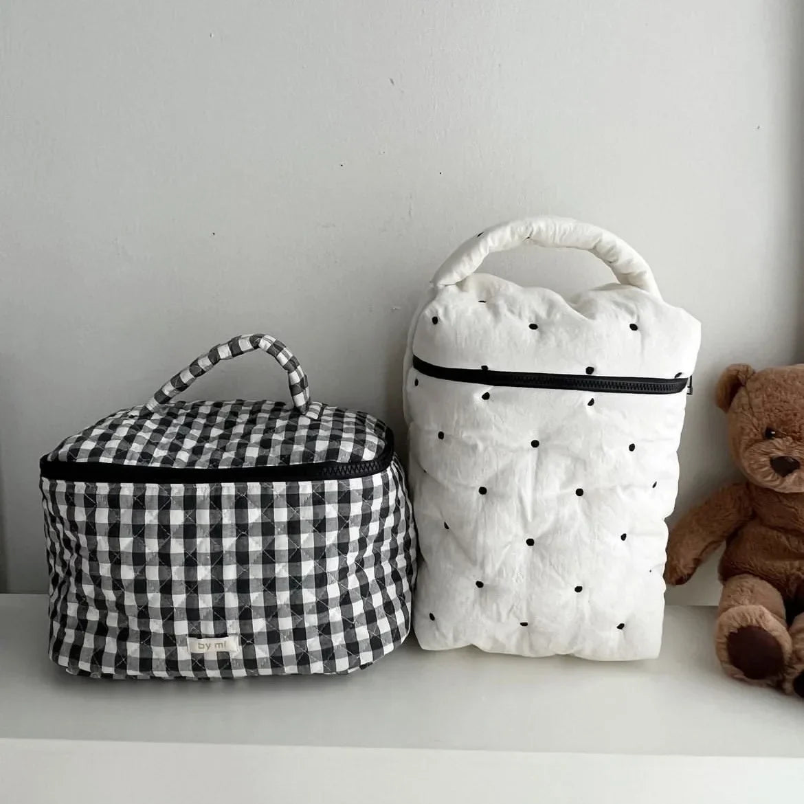 Simple Mommy Diaper Bag Solid Color Cotton Wet