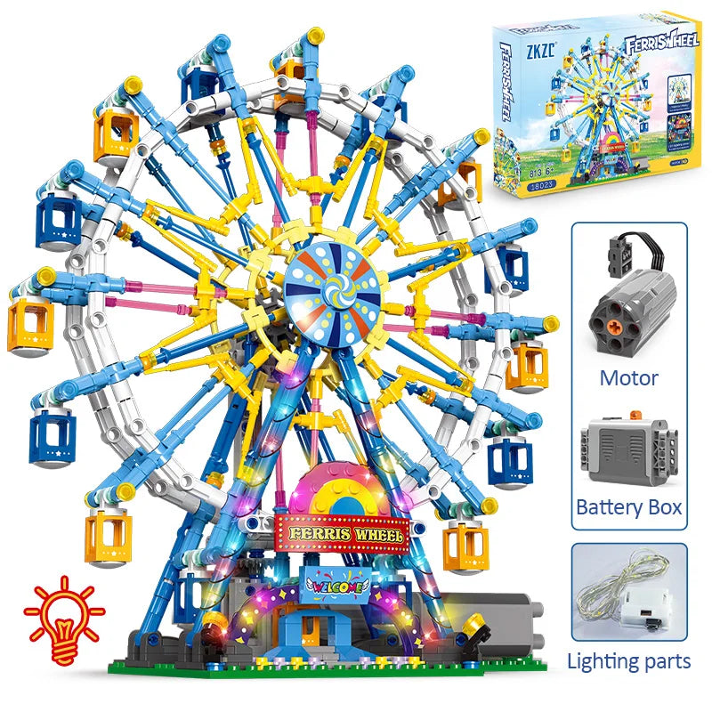 City Friends MOC Rotating Ferris Wheel Building Blocks
