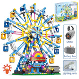 City Friends MOC Rotating Ferris Wheel Building Blocks