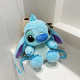 large Cartoon Blue Stitch Plush Backpack Cute Stitch