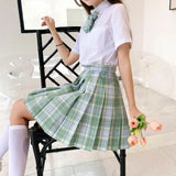 Japanese Uniform Korean School JK Uniform Shirt Plaid