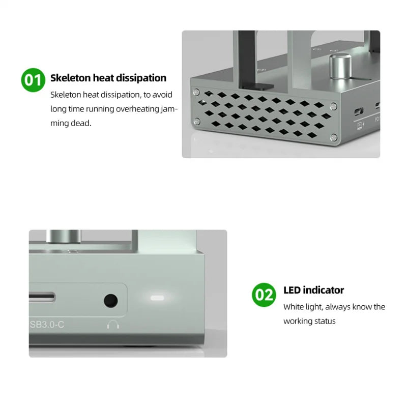 11 In 1 Aluminum Alloy Notebook Vertical Docking