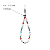 Colorful Mushrooms Phone Chain Strap Phone Charm Beads