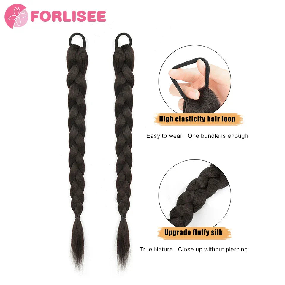 FORLISEE Wig Braid Natural Spicy Girl Pigtail Fried