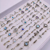 30PcsLot Vintage Rings for Women Gem Snake Spider